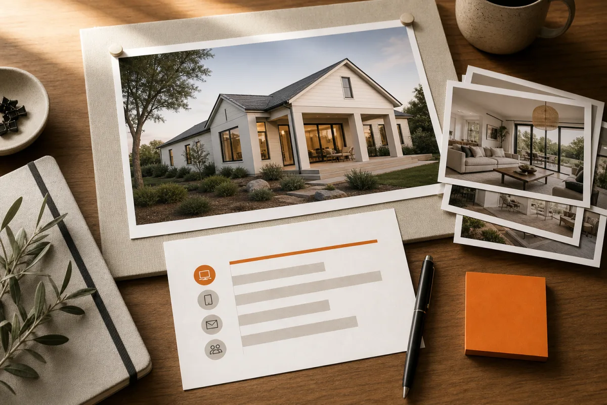 Property creative assets arranged for deliberate campaign planning
